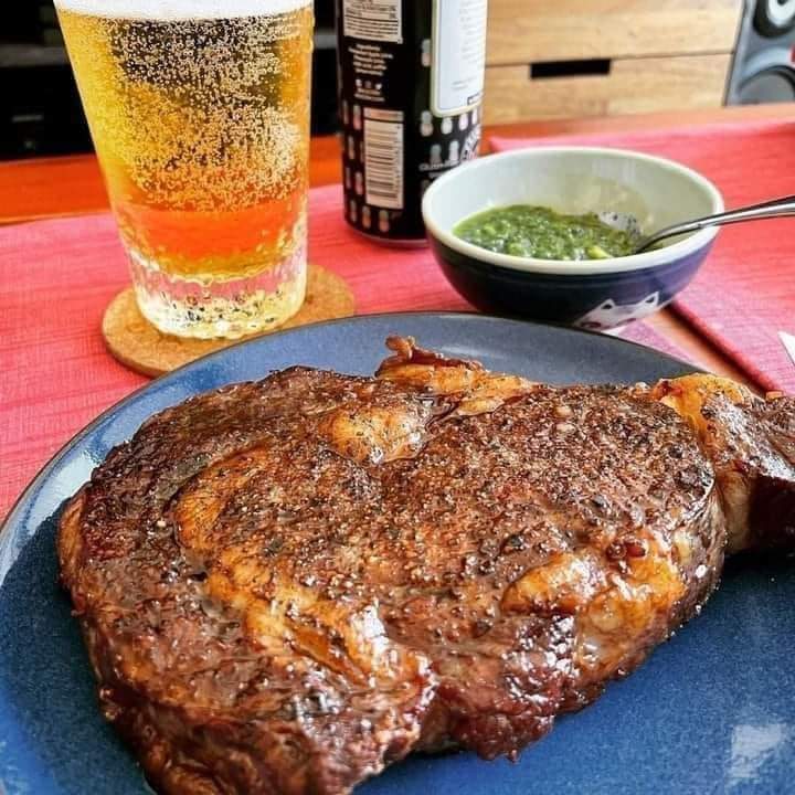 Made this Ribeye Steak for lunch