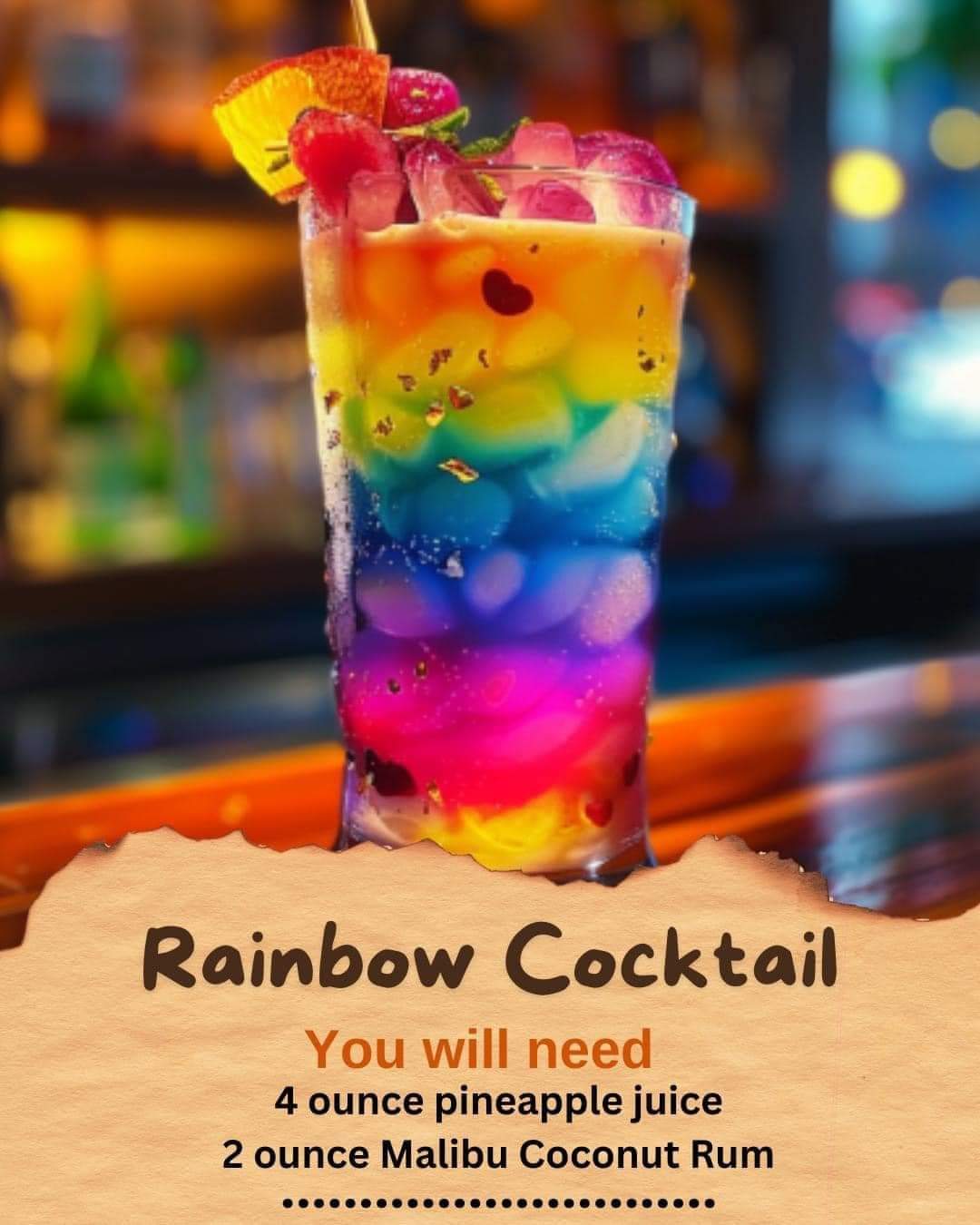 Rainbow Cocktail 
