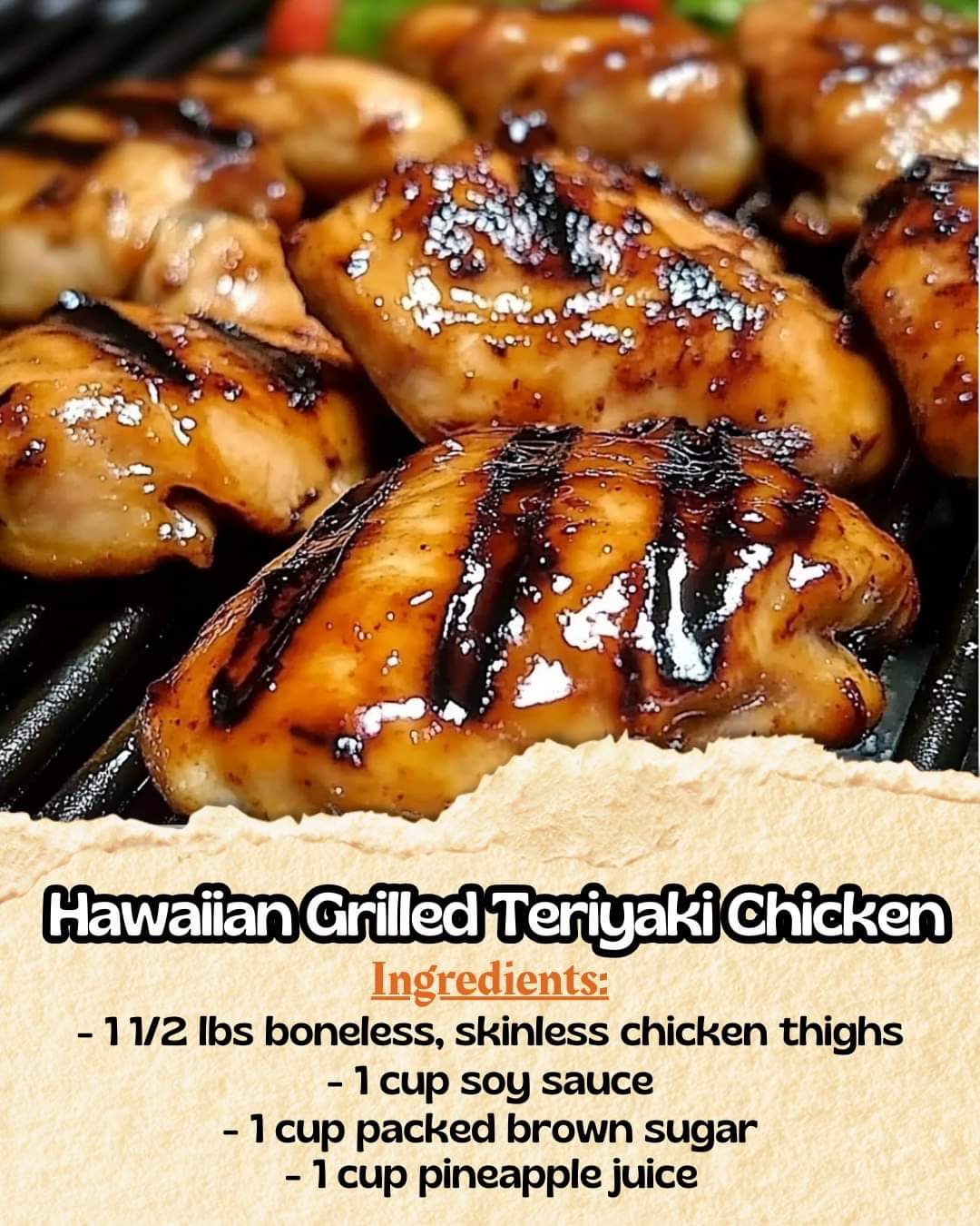 Hawaiian Grilled Teriyaki Chicken