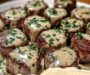 Garlic Butter Steak Bites with Parmesan Cream Sauce 