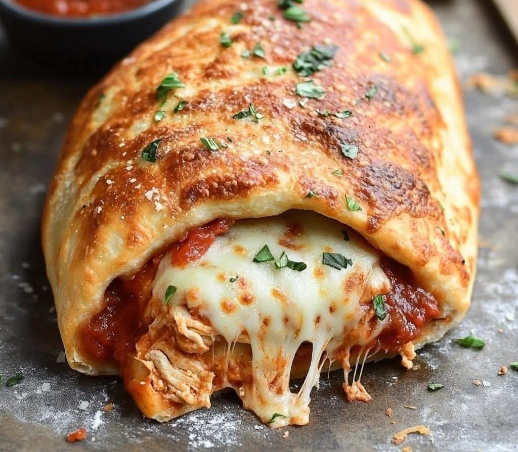 Cheesy Chicken Calzone