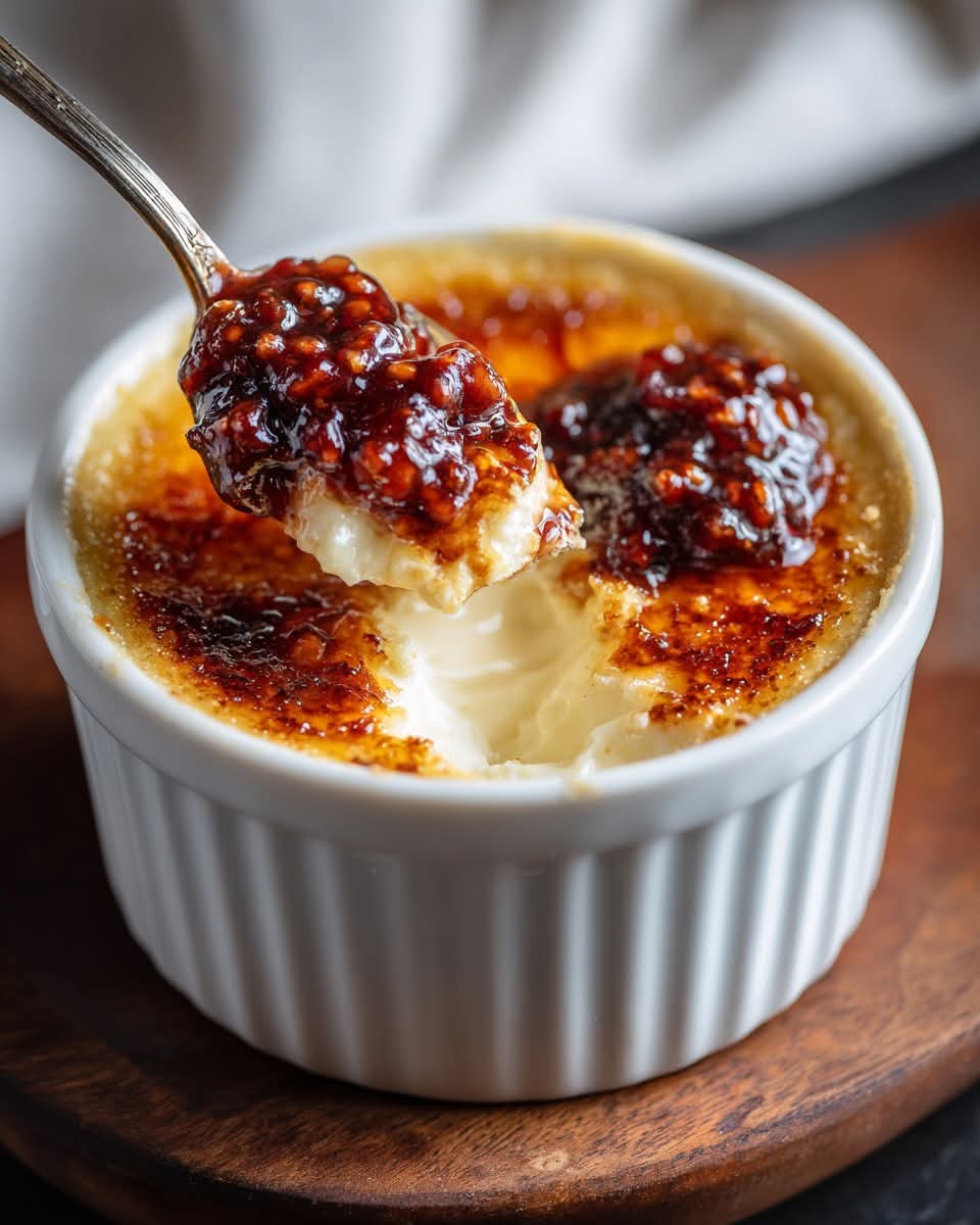 Savory Crème Brûlée with Goat Cheese & Fig Chili Jam