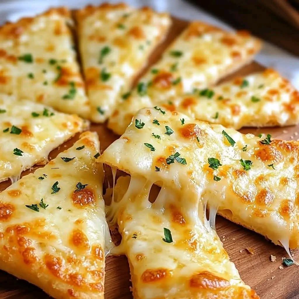 Air Fryer Cheesy Tortilla Garlic Bread