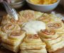 Cottage Cheese-Stuffed Pancakes with Sour Cream Glaze