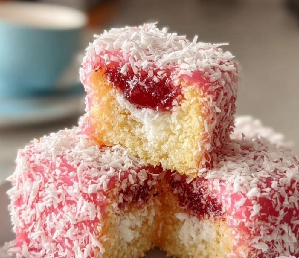 Raspberry Lamingtons (Easy & Dreamy Version