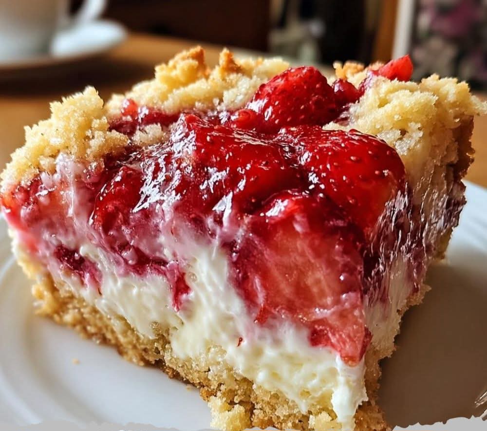 Strawberry Cheesecake Dump Cake