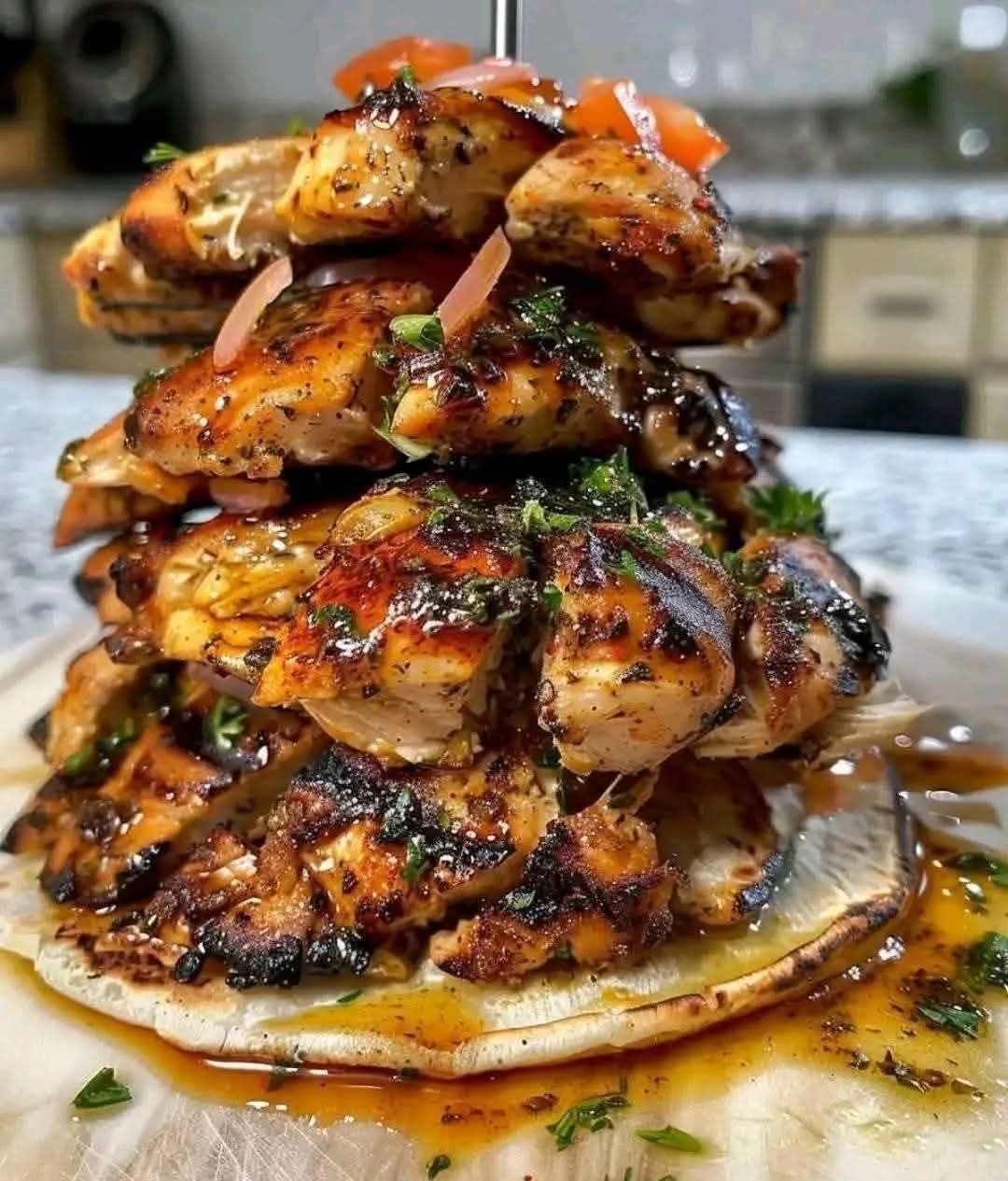 Herb-Infused Mediterranean Chicken Gyro