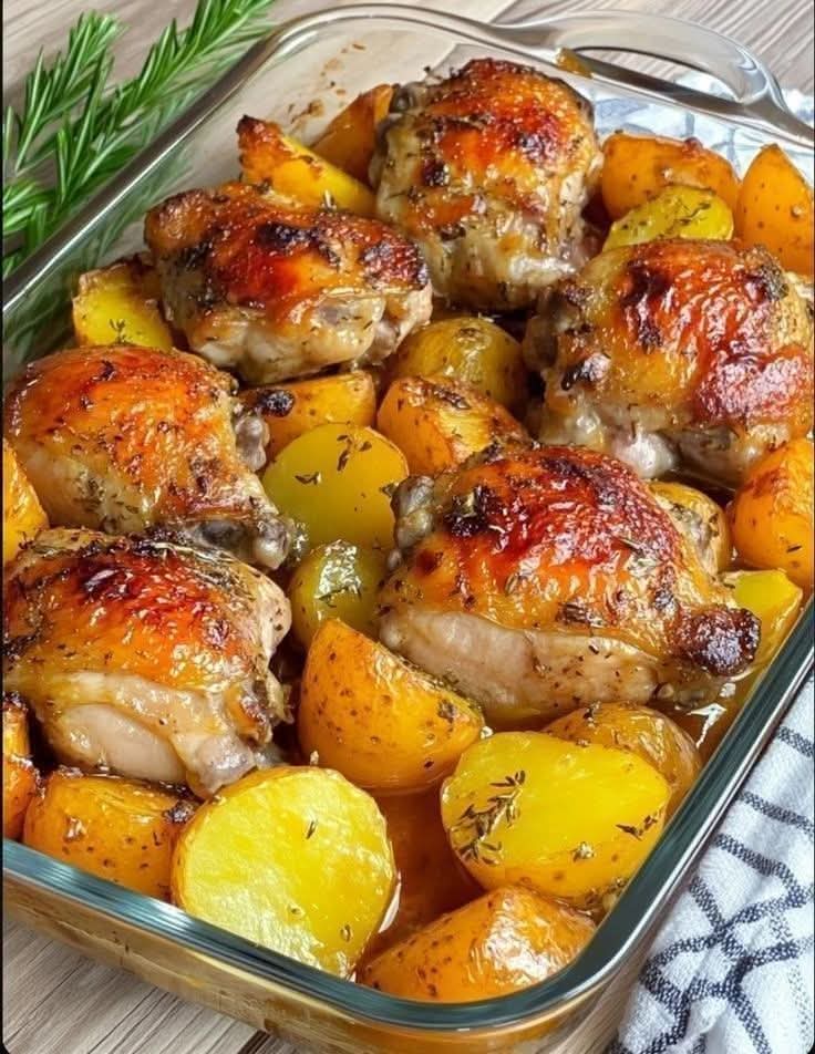 Baked Chicken Thighs with Potatoes