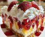 Tropical No-Bake Strawberry Split Cake
