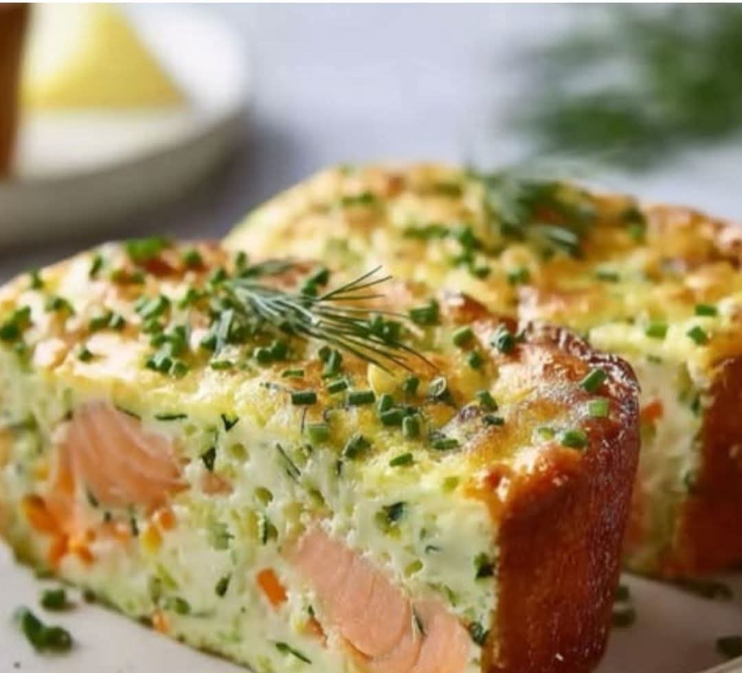 Flan léger courgettes & saumon