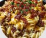 Loaded Bacon Cheeseburger Pasta Skillet 