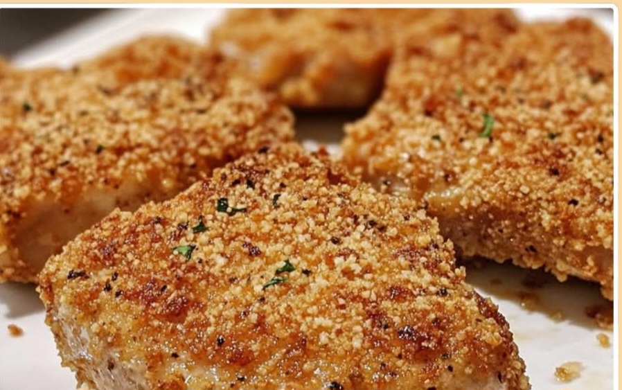 Crispy Parmesan Crusted Pork Chops