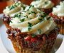 Meatloaf Cupcakes with Whipped Potato Topping
