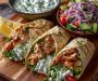 Greek Chicken Wraps with Cucumber Sauce